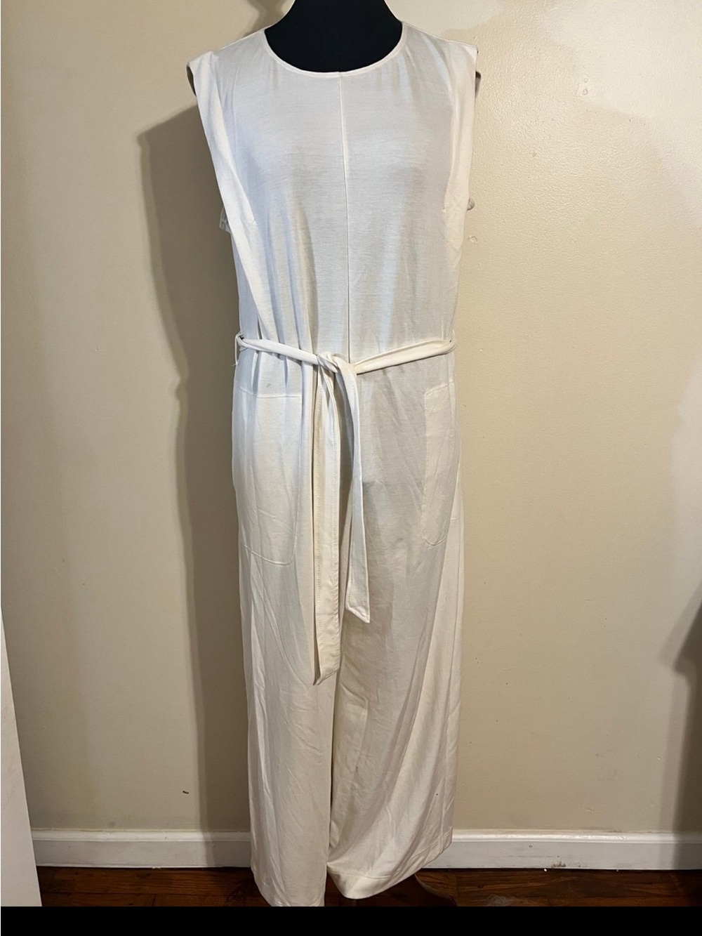 Sleeveless Belted Jumpsuit